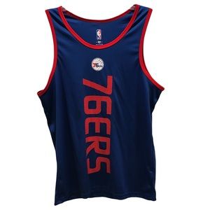 NBA Basketball 76ers Jersey 25 Simmons Blue and Red Tank Top